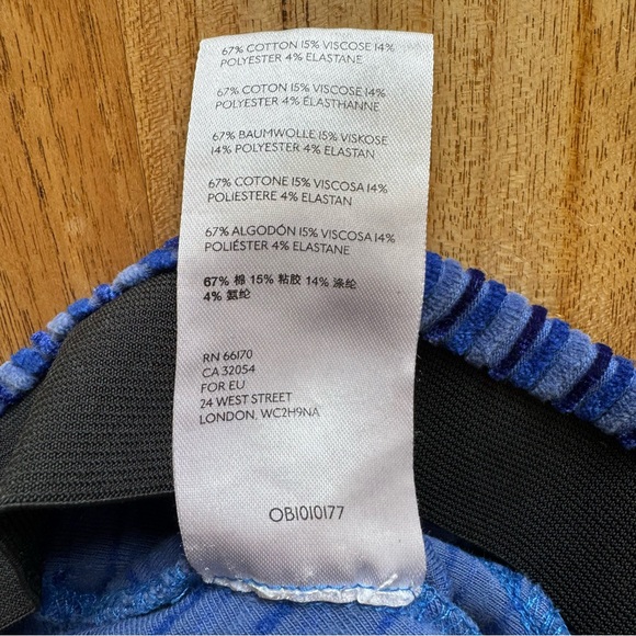 Free People Penny Pull-On Velvet Flared Pants Blue Medium Eventide Regular - Picture 8 of 9